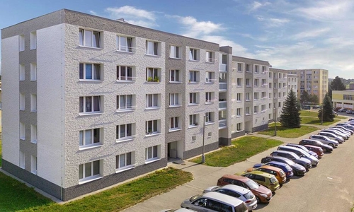 Fotografie realizací fasád pro bytový dům